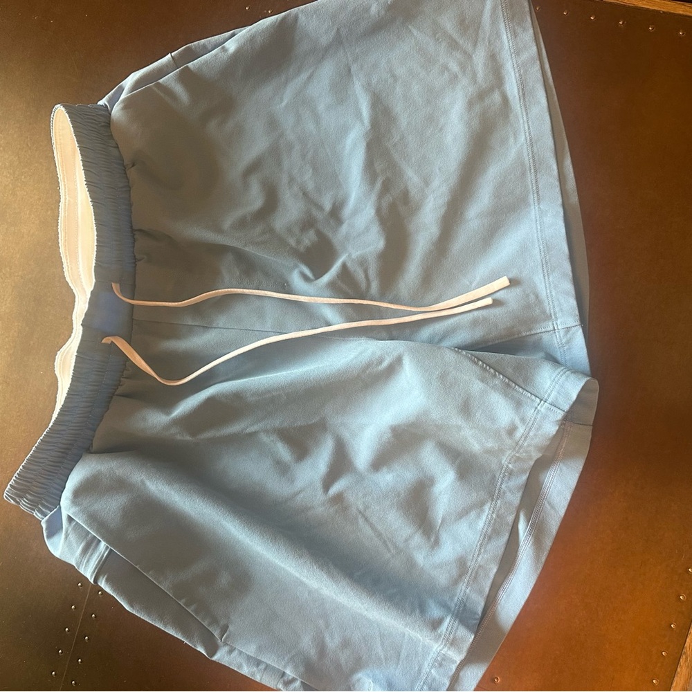 Lululemon Light Blue Drawstring Shorts